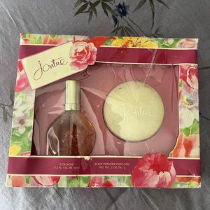 Vintage Jontue Cologne Spray and Body Dusting powder gift set